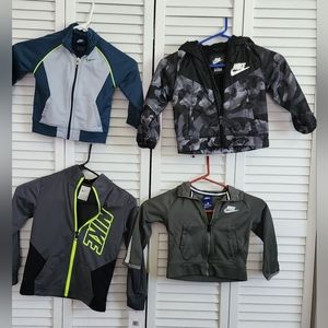 Boy's Lot of Nike Jackets 18 months (1) 2T (2) 1 (4-5yrs)